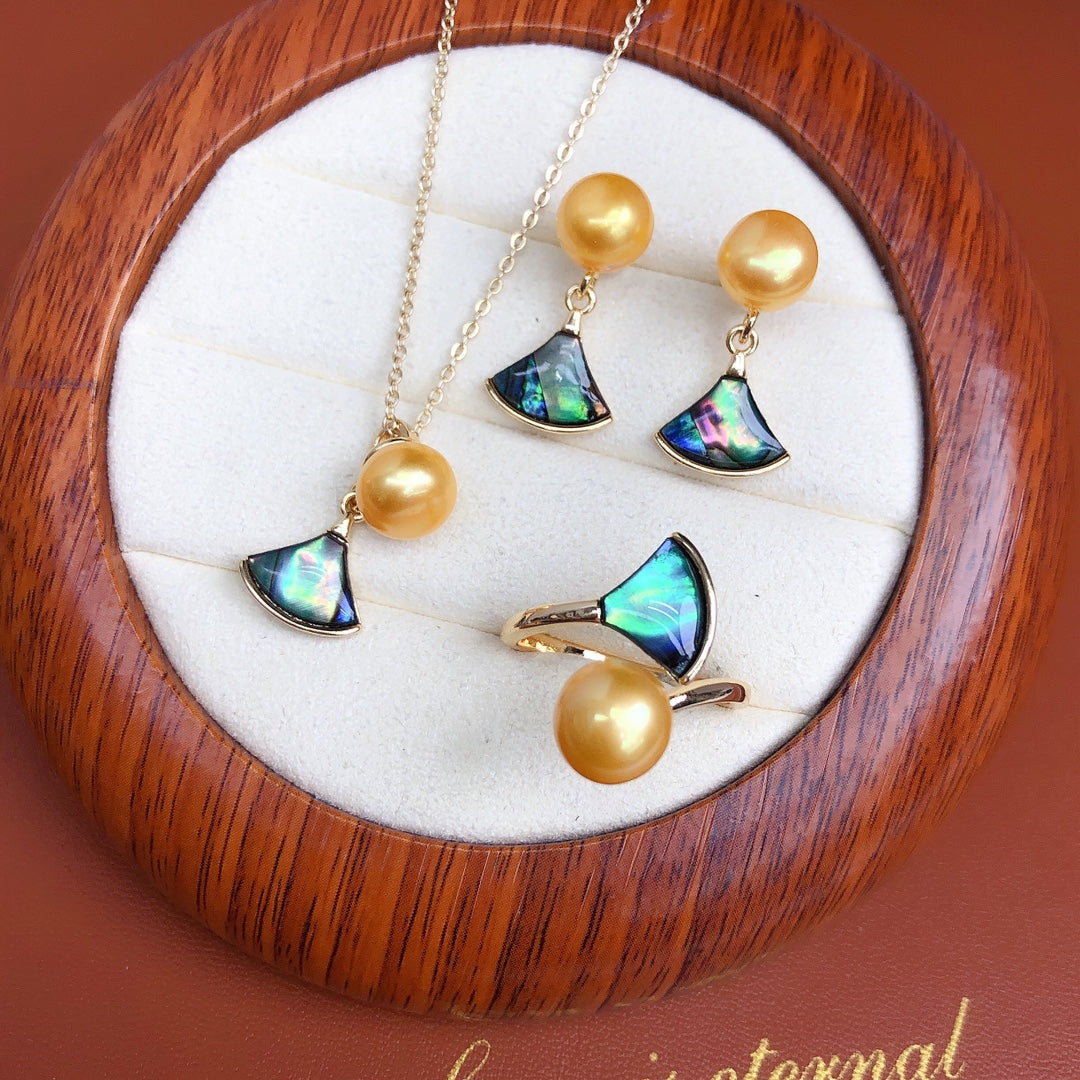 New Arrival 03 Leaves Fresh water pearl set