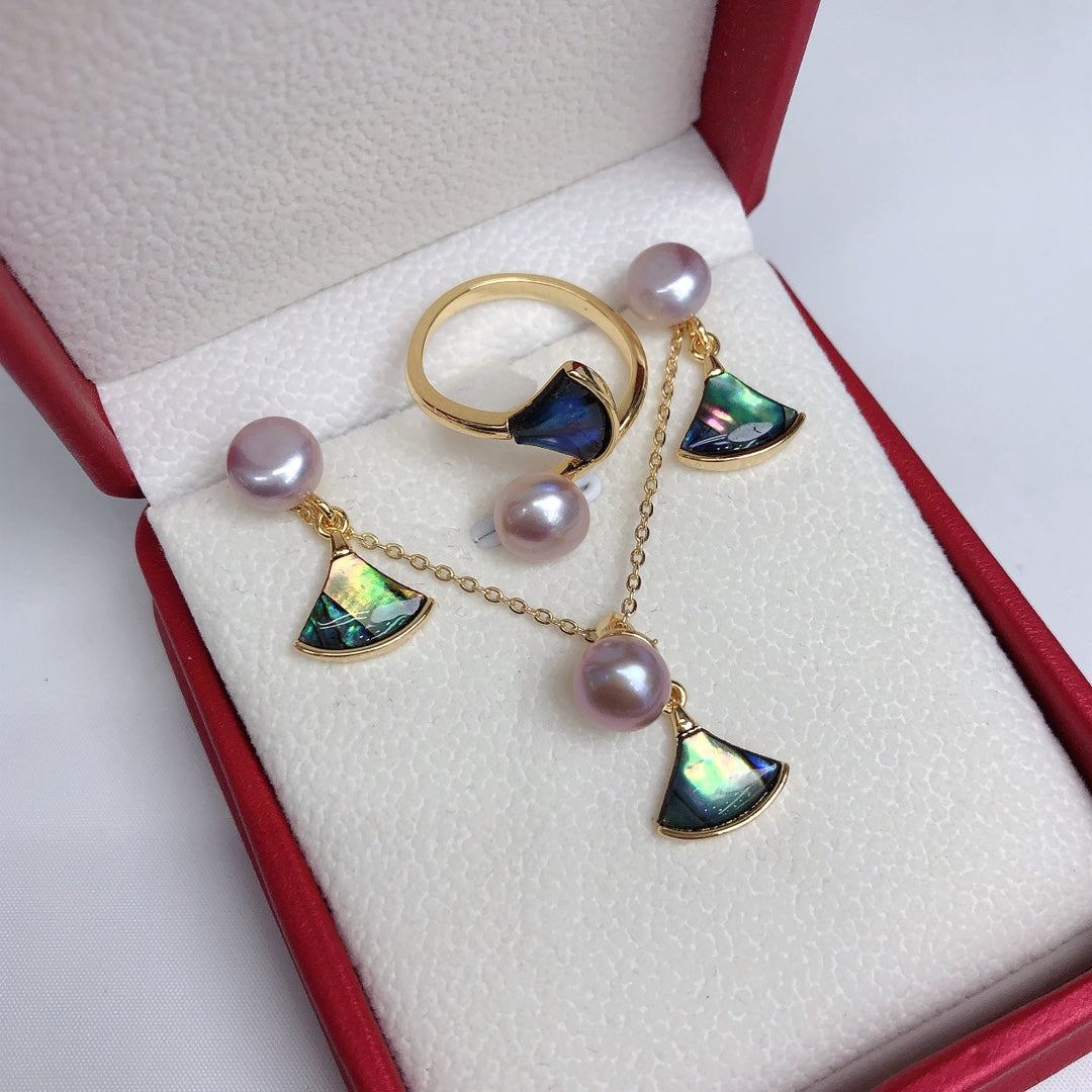 New Arrival 03 Leaves Fresh water pearl set