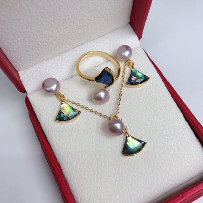 New Arrival 03 Leaves Fresh water pearl set