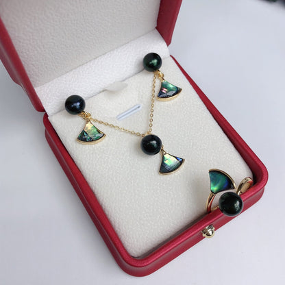New Arrival 03 Leaves Fresh water pearl set
