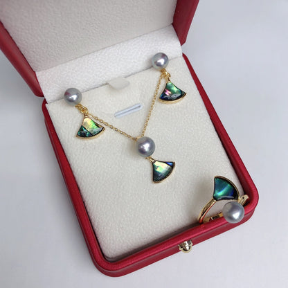 New Arrival 03 Leaves Fresh water pearl set