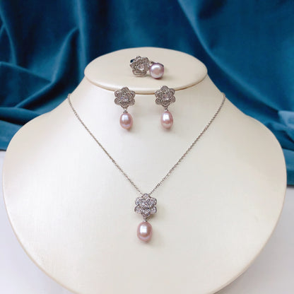 New Arrival 04 Flower Fresh water pearl set