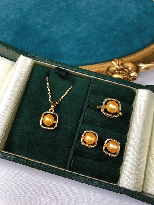 New Arrival 07 Square Fresh water pearl set