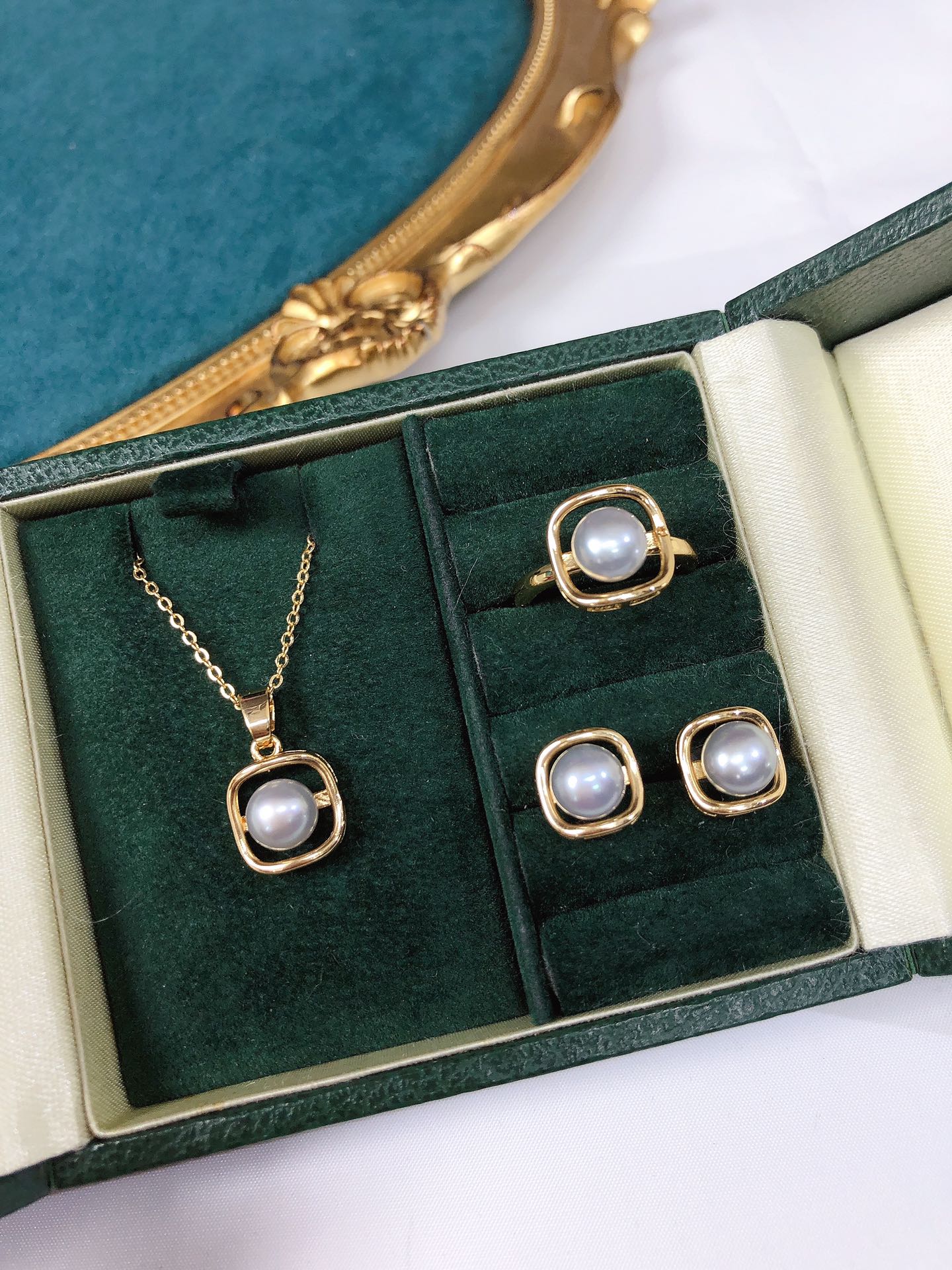 New Arrival 07 Square Fresh water pearl set
