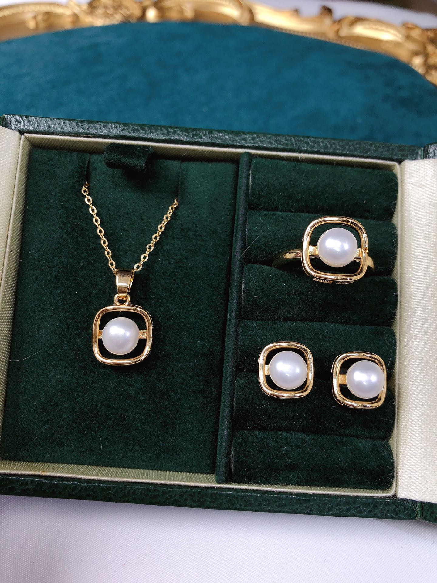 New Arrival 07 Square Fresh water pearl set