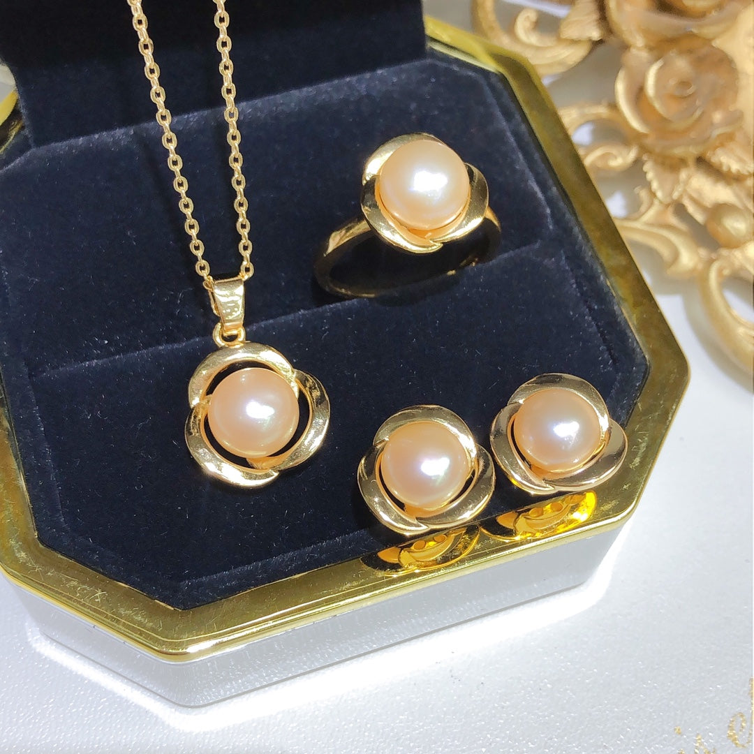 New Arrival 10 Three Flowers Fresh water pearl set