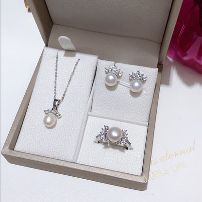 New Arrival 16 Crown Fresh water pearl set