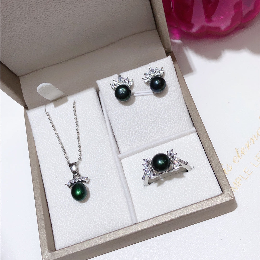 New Arrival 16 Crown Fresh water pearl set