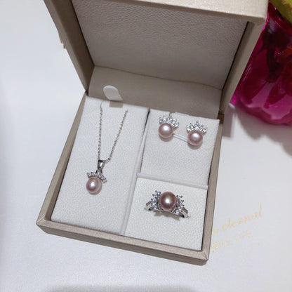 New Arrival 16 Crown Fresh water pearl set