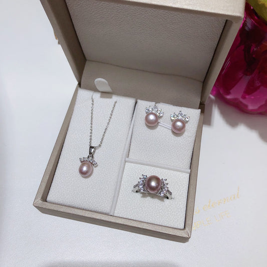 New Arrival 16 Crown Fresh water pearl set