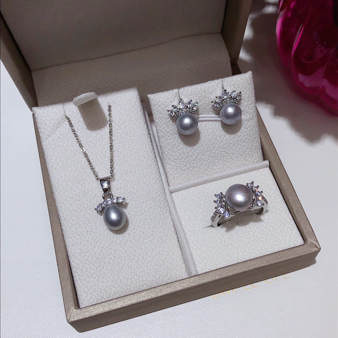 New Arrival 16 Crown Fresh water pearl set