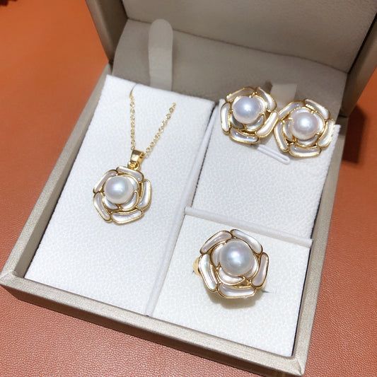 New Arrival 18 Full Bloom Fresh water pearl set