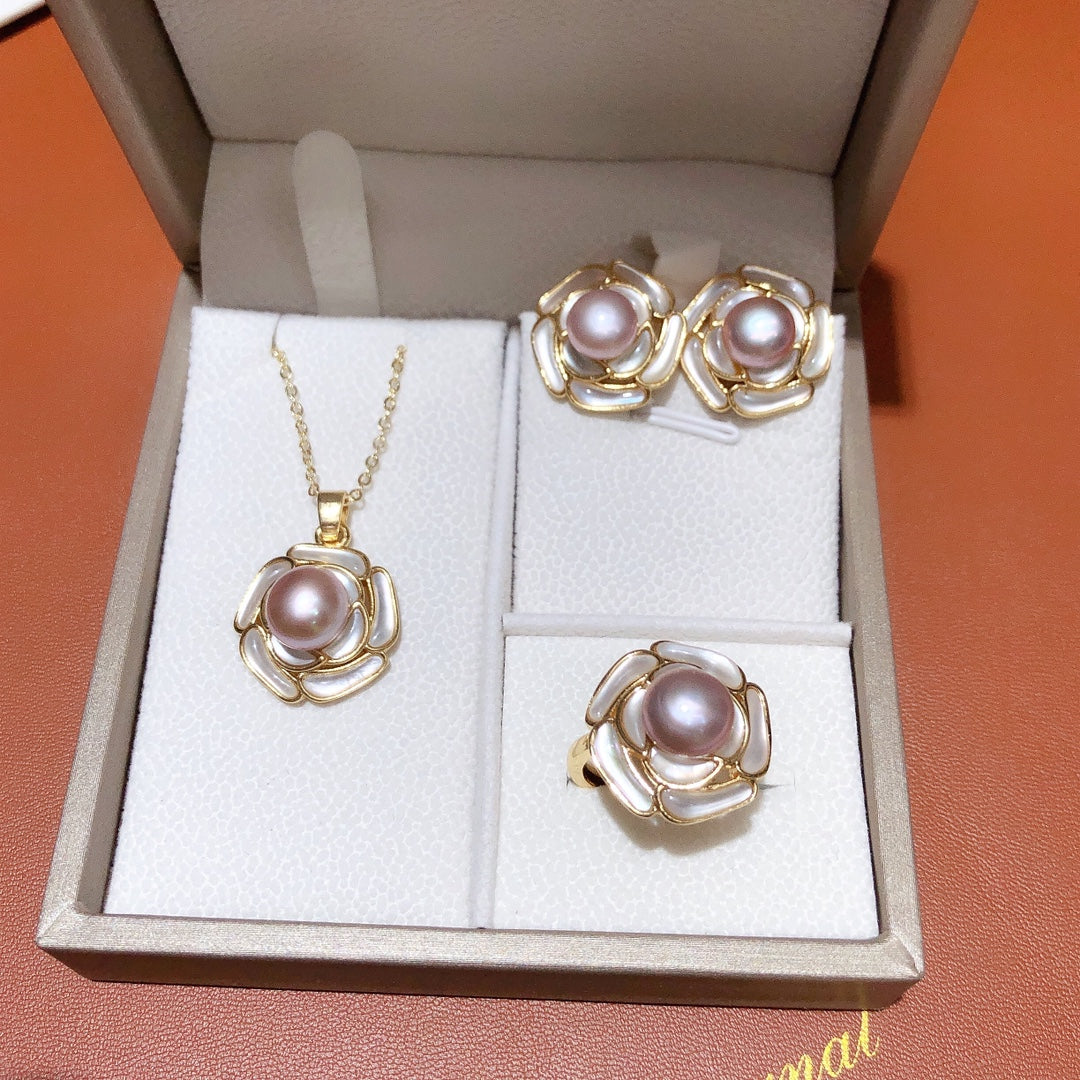 New Arrival 18 Full Bloom Fresh water pearl set