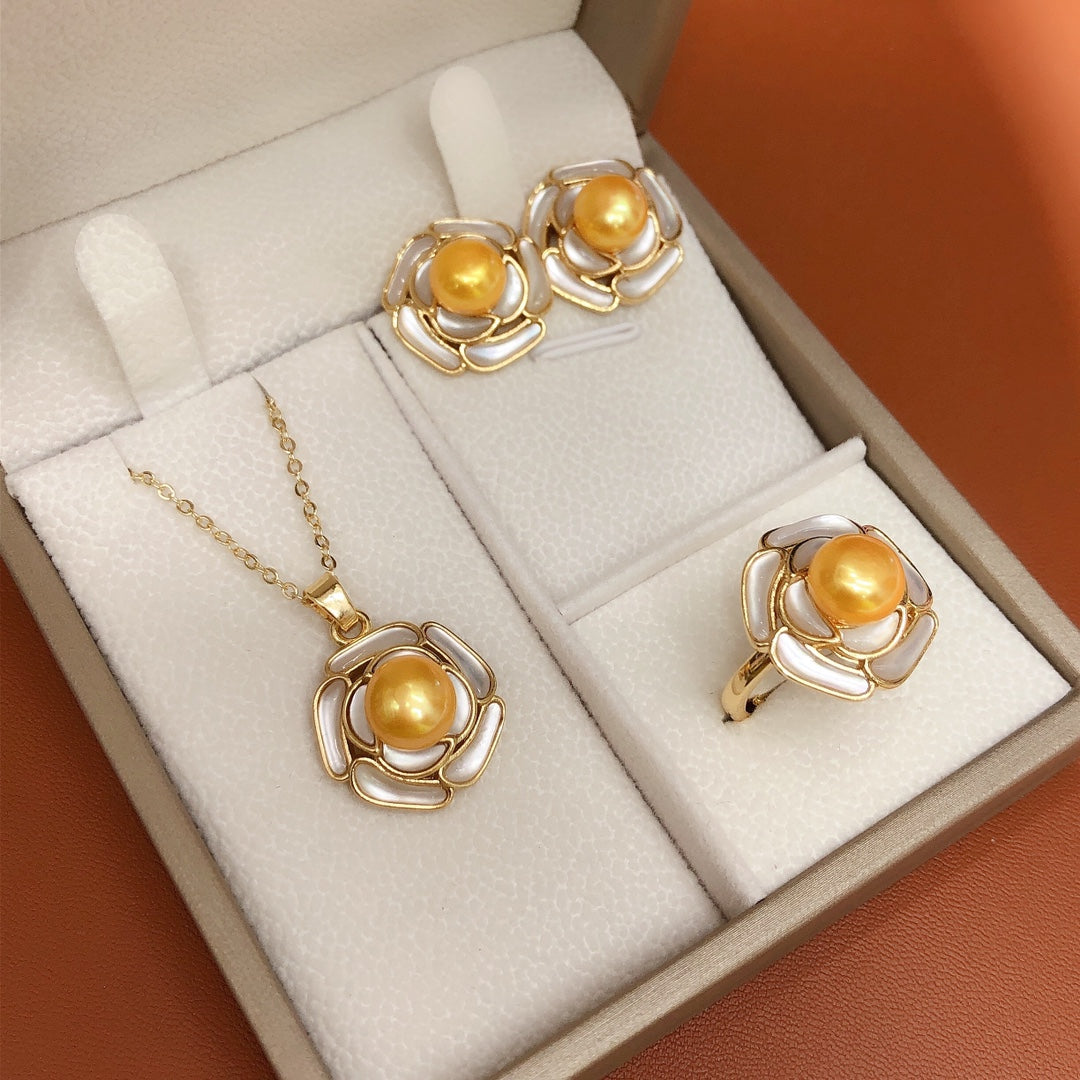 New Arrival 18 Full Bloom Fresh water pearl set