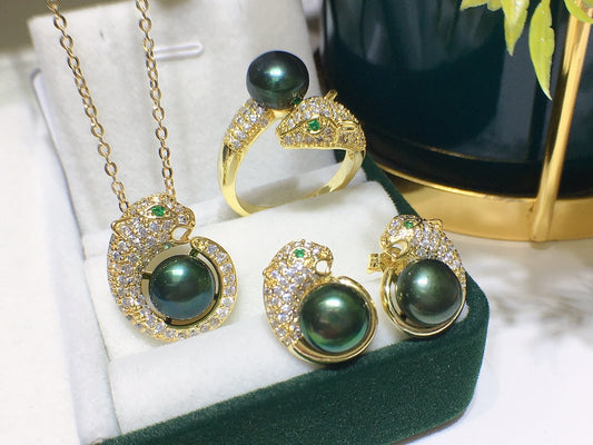 New Arrival 15 Snake Fresh water pearl set