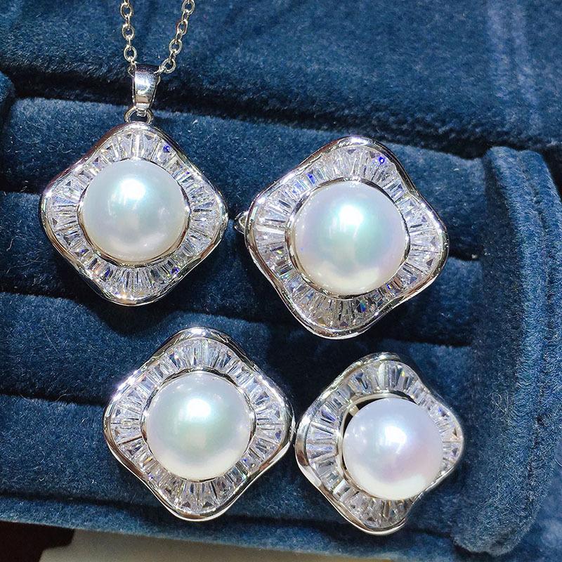 Number Bk Alloy pearl set 8-9mm freshpearl Engagement Daily