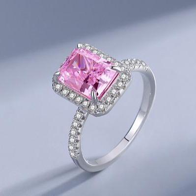 [Timeless]Number BJ Zircon Ring Necklace 925 Sterling Silver Engagement Wedding For Women (01-88)