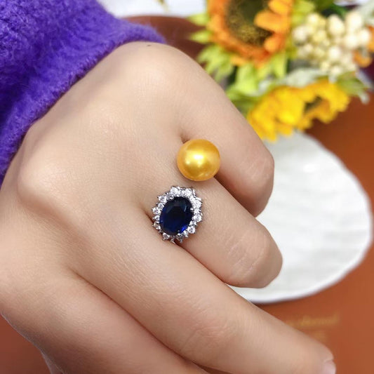 Hot sale pearl ring alloy daily weeding birthday （Over 30usd freeshipping）