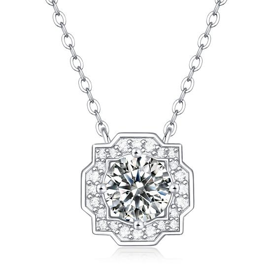 [Timeless]Number CC S925 Moissanite Pendant Daily Party（01-17）