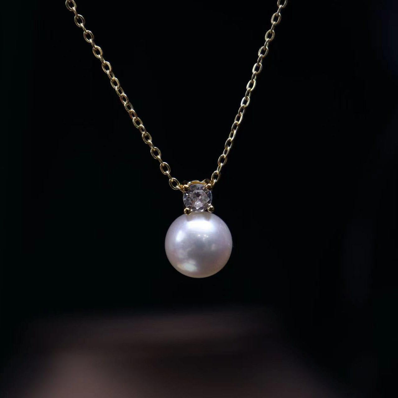 Number BT s925 Alloy pearl necklace pendant Engagement
