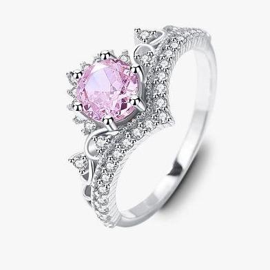 [Timeless]Number BJ Zircon Ring Necklace 925 Sterling Silver Engagement Wedding For Women (01-88)