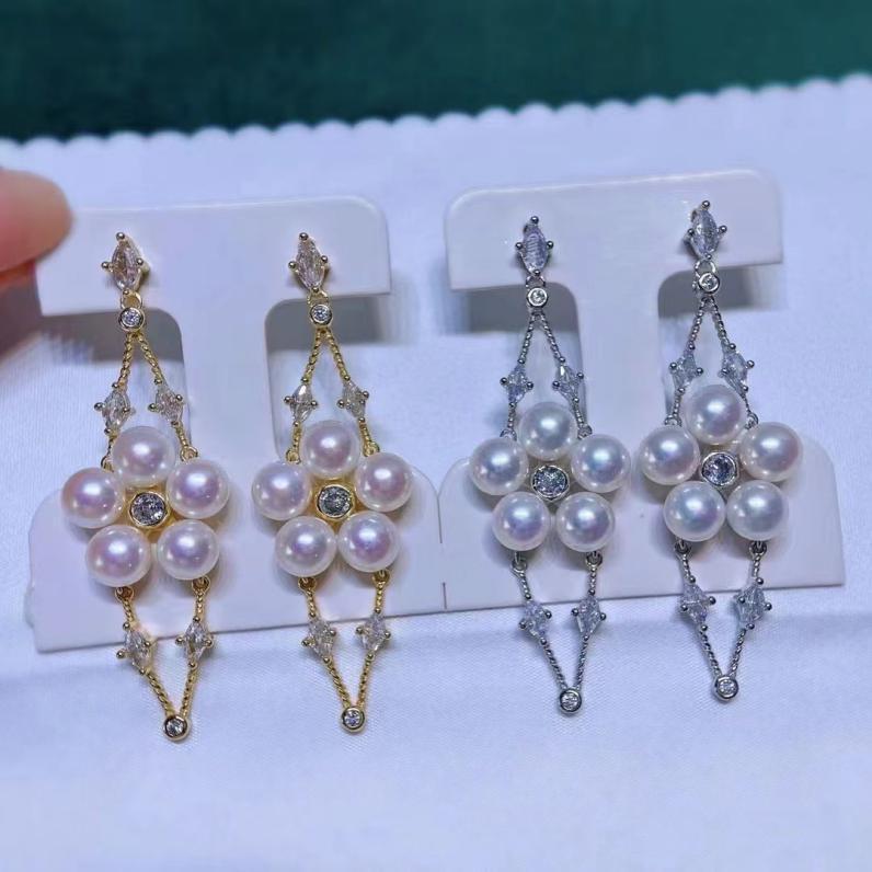 Number AT freshwater earrings Anniversary Birthday Daily(107-156)