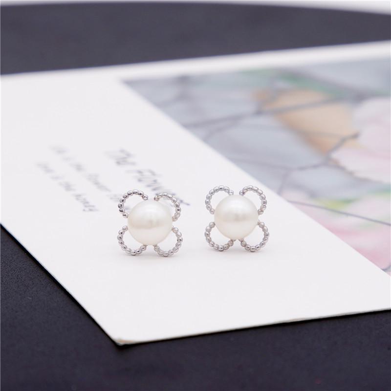 Number U Pearl Earring Elegant freshwater daily