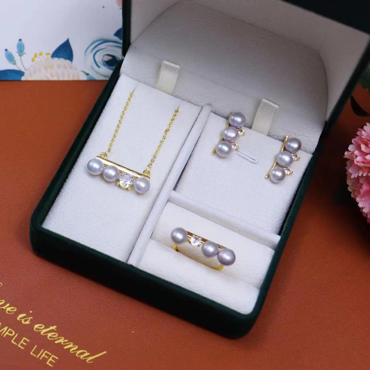 Number AP Pearl set  Daily Weeding jewelry set