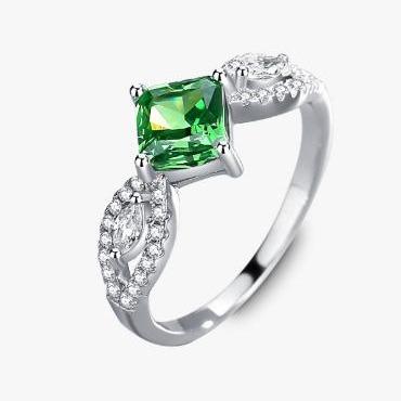 [Timeless]Number BJ Zircon Ring Necklace 925 Sterling Silver Engagement Wedding For Women (01-88)