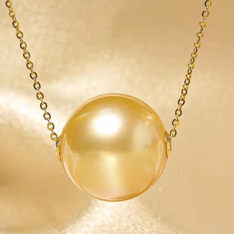 Number C 18KGold sea water pearls necklace ring earring bracelet (priced as a deposit)