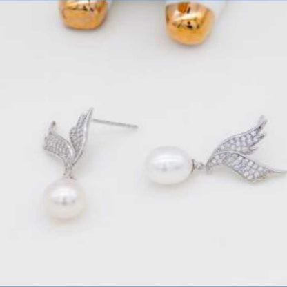 Number U Pearl Earring Elegant freshwater daily