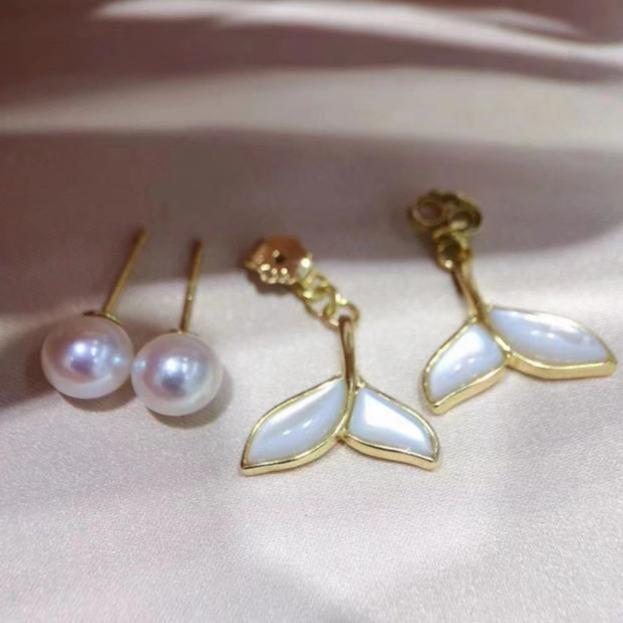 Number AT freshwater earrings Anniversary Birthday Daily(107-156)