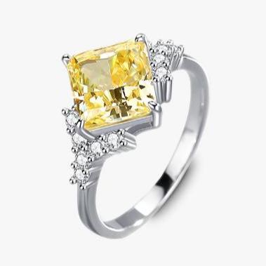[Timeless]Number BJ Zircon Ring Necklace 925 Sterling Silver Engagement Wedding For Women (01-88)