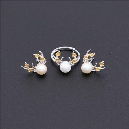 Number U Pearl Earring Elegant freshwater daily