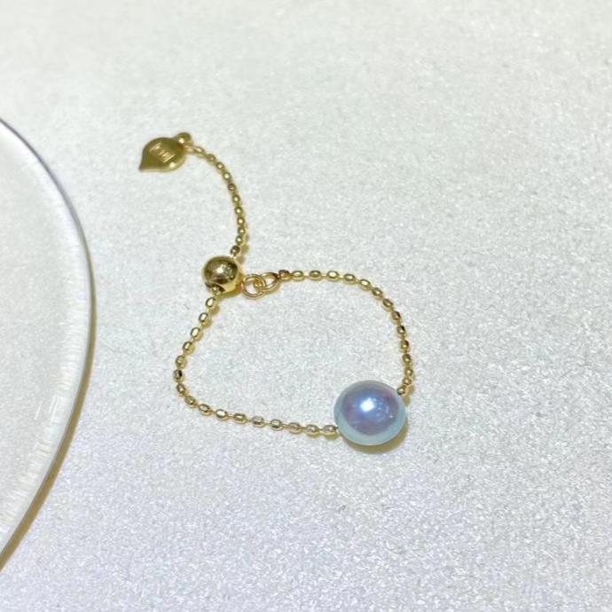 Number AR seawater pearl ring Weeding Birthday Anniversary(30-78)