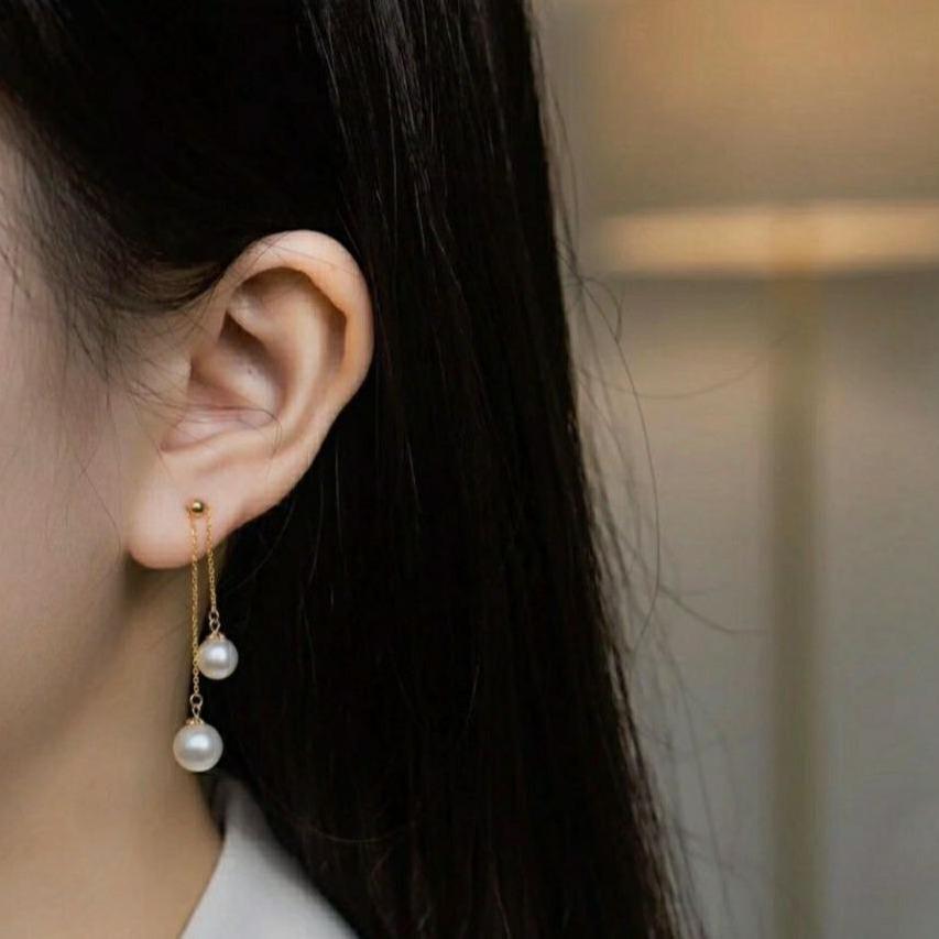 Number L pearls earrings (priced as a deposit) Customized according to budget