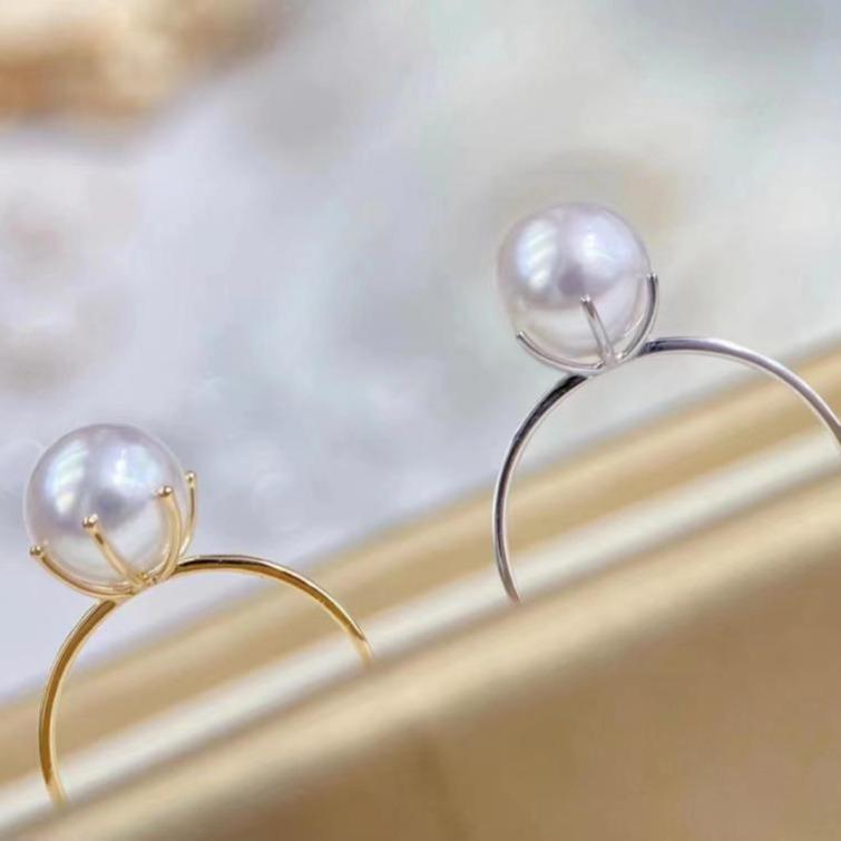 Number AR seawater pearl ring Weeding Birthday Anniversary(30-78)