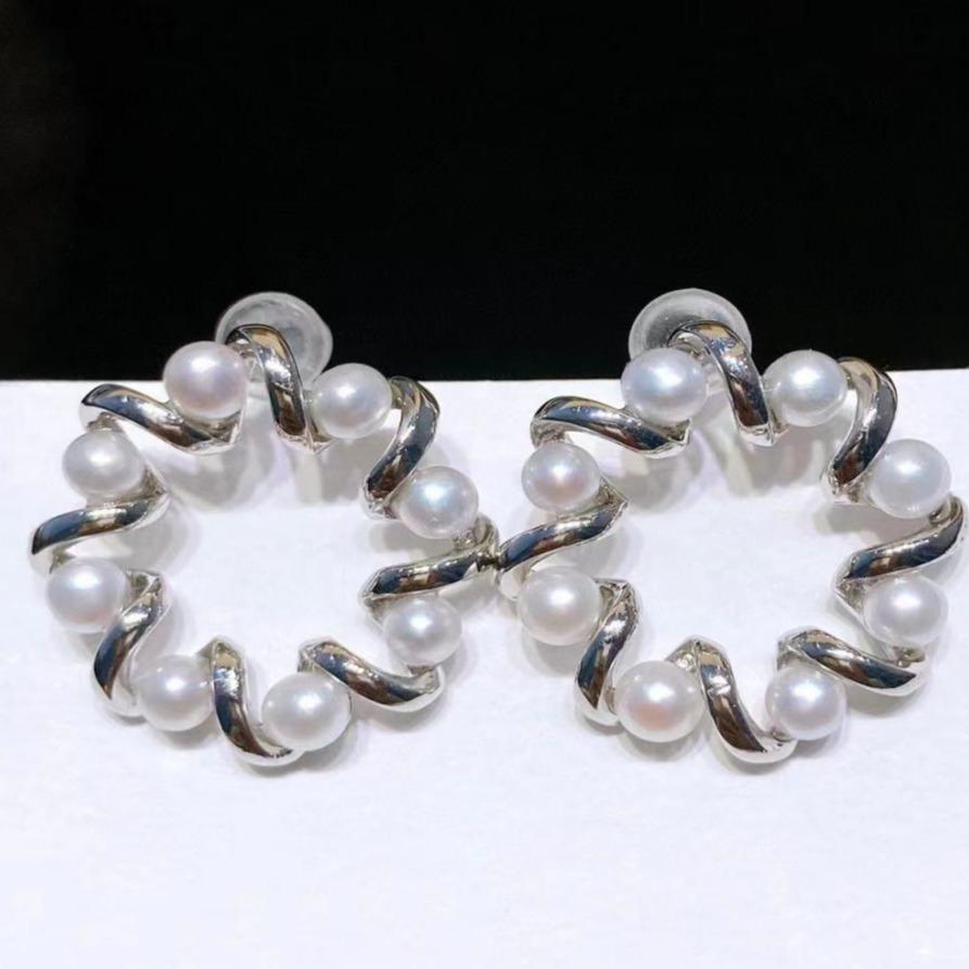 Number AT freshwater earrings Anniversary Birthday Daily(107-156)