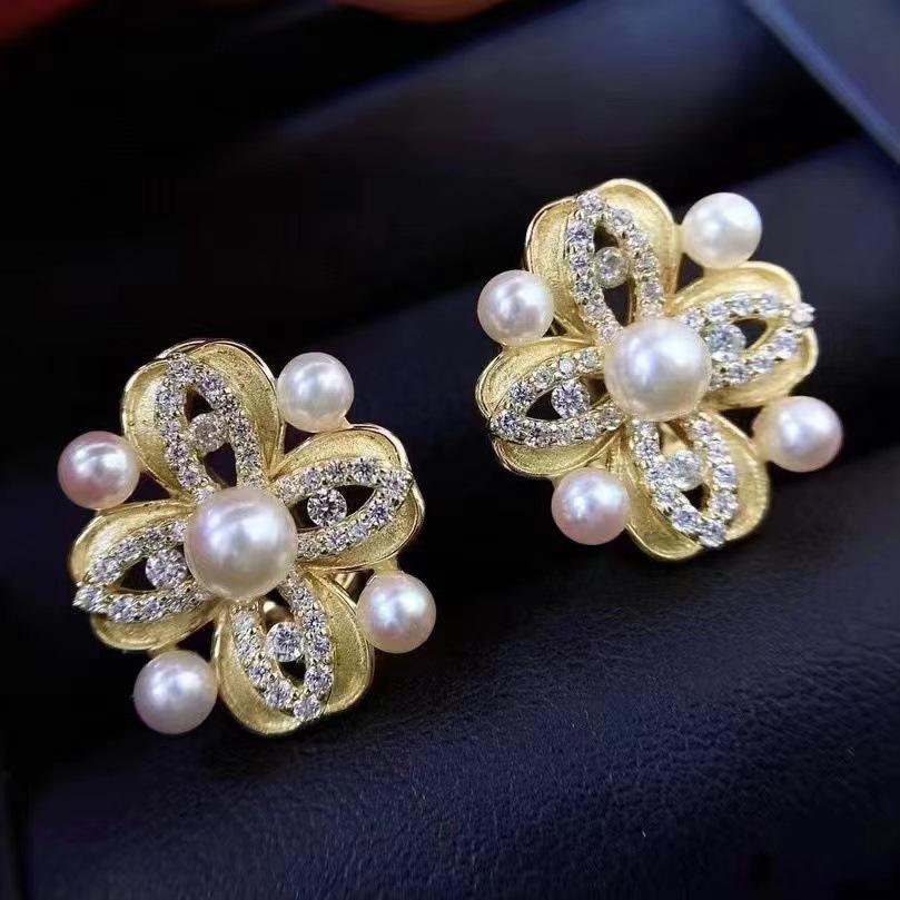 Number AT freshwater earrings Anniversary Birthday Daily(107-156)