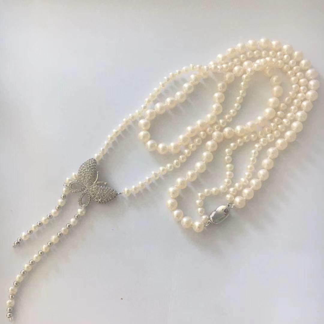 Number BW pearl bracelet earring necklace daily fashion accessory