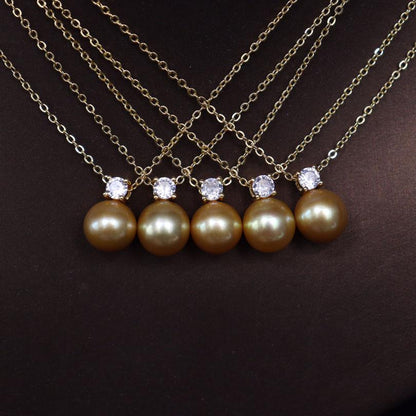 Number BT s925 Alloy pearl necklace pendant Engagement