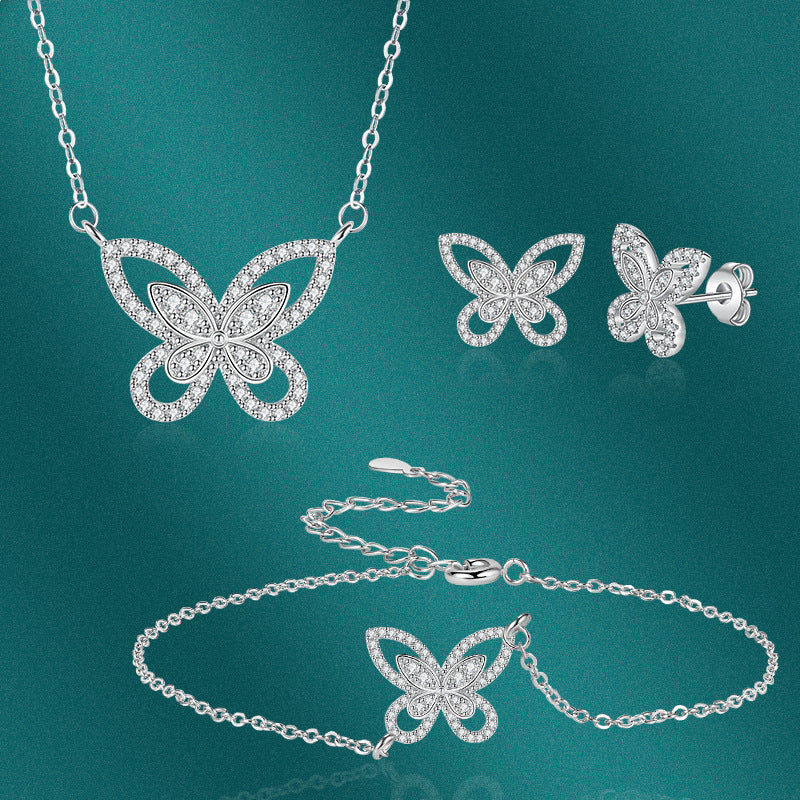 [Timeless]Butterfly Zicon Ring Earring Necklace Daily