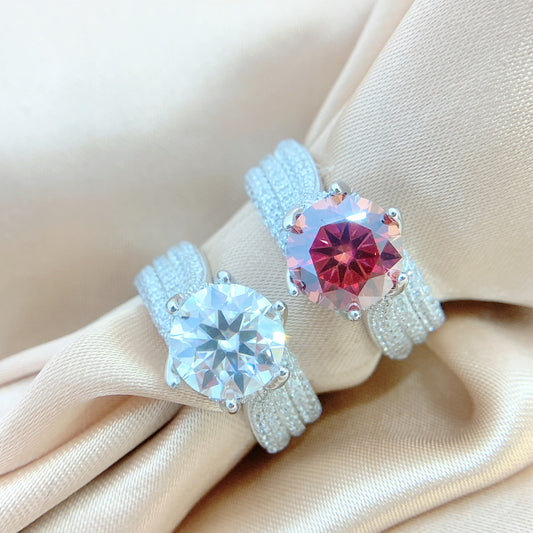 [Timeless]Moissanite/Zircon ring 3/5ct Daily Anniversary Engagement