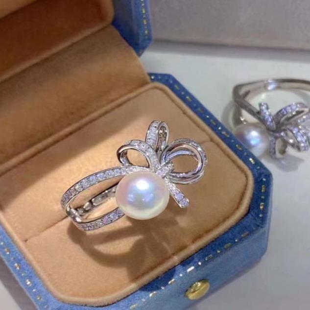 Number AR seawater pearl ring Weeding Birthday Anniversary(30-78)