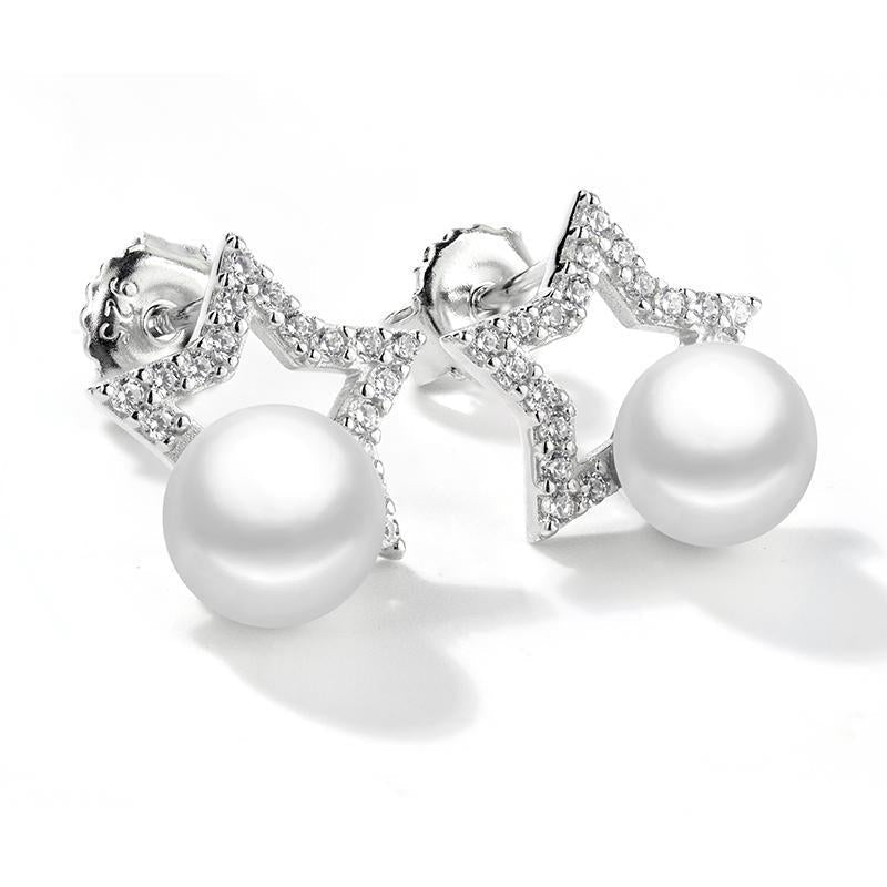 Number U Pearl Earring Elegant freshwater daily