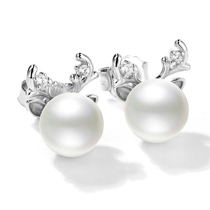 Number U Pearl Earring Elegant freshwater daily