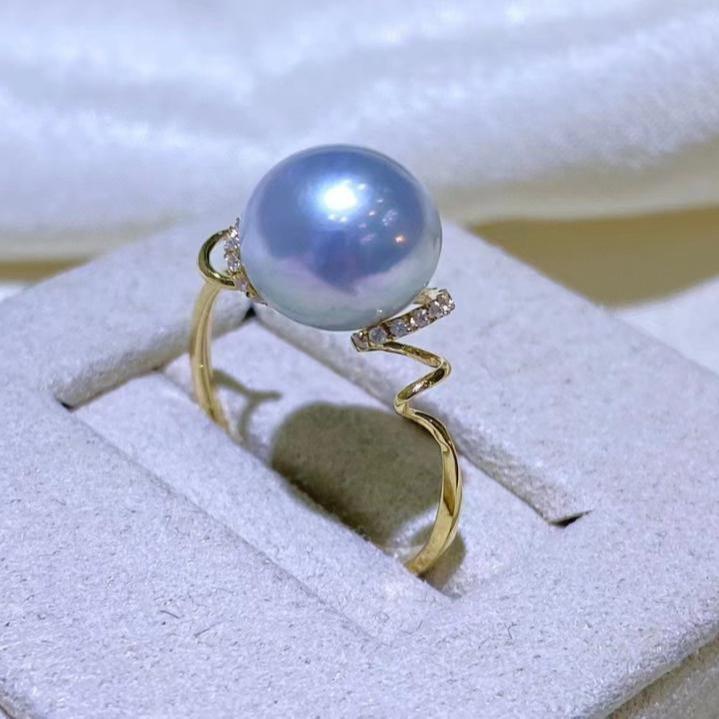 Number AR seawater pearl ring Weeding Birthday Anniversary(30-78)