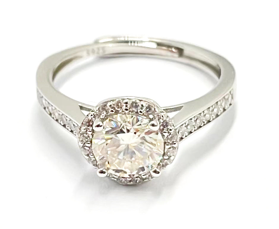 Number CI Moissanite ring Engagement 15usd
