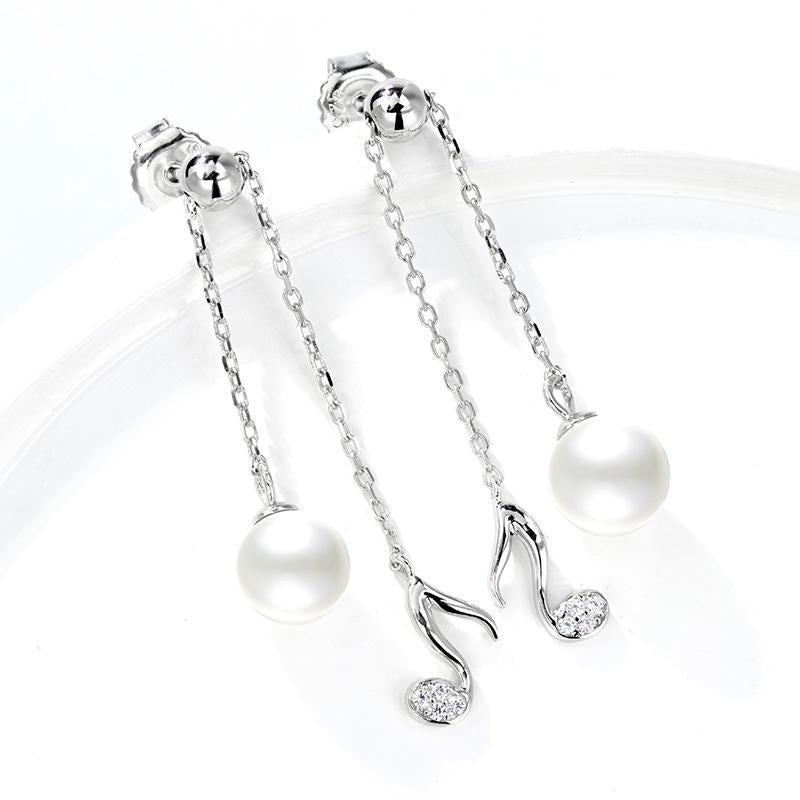 Number U Pearl Earring Elegant freshwater daily
