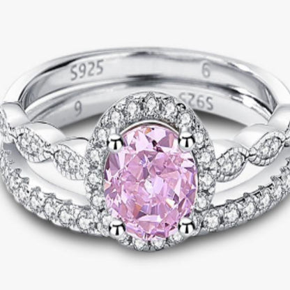 [Timeless]Number BJ Zircon Ring Necklace 925 Sterling Silver Engagement Wedding For Women (01-88)